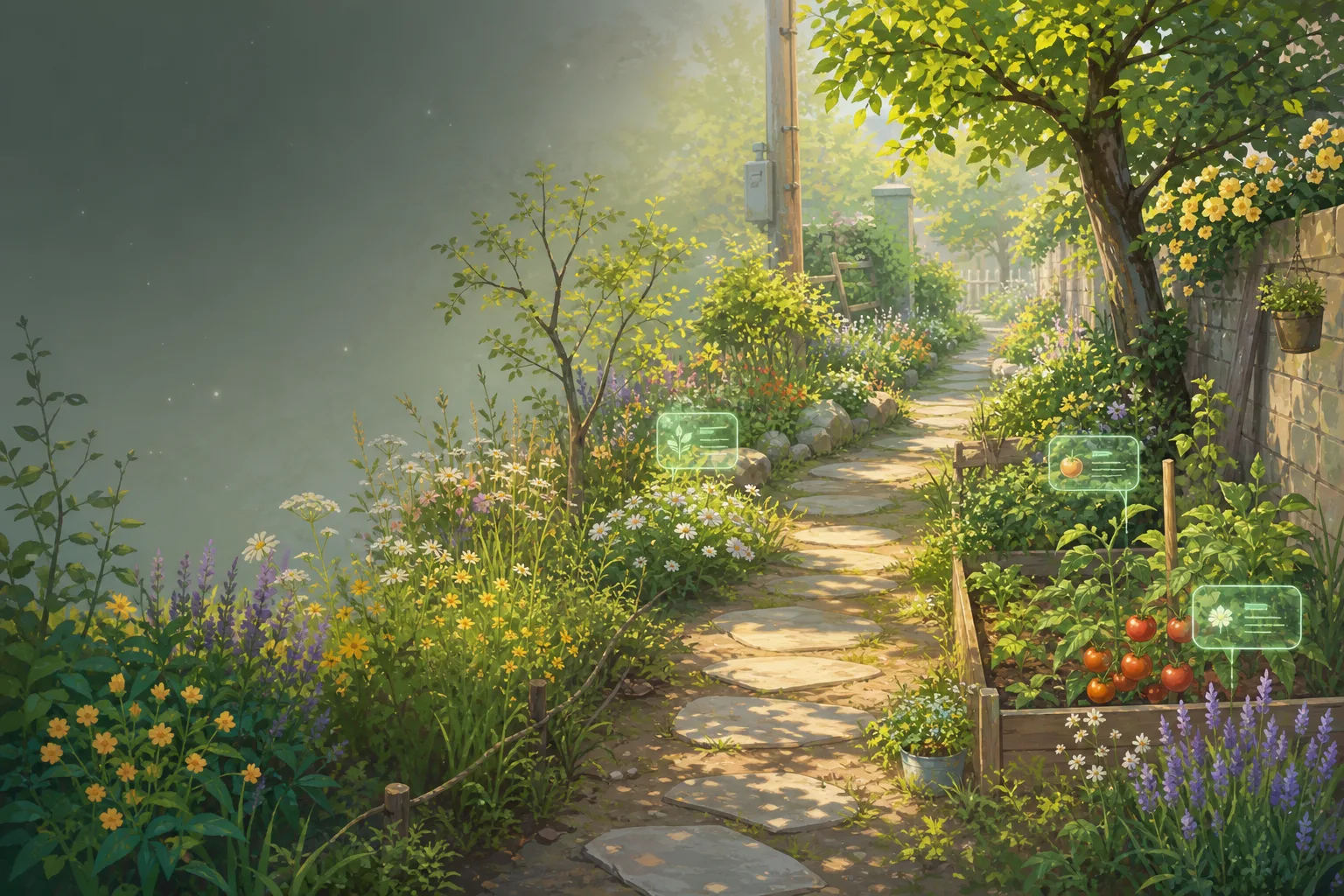 퇴근길 산책이 따뜻한 손그림 화원으로 바뀐 모습